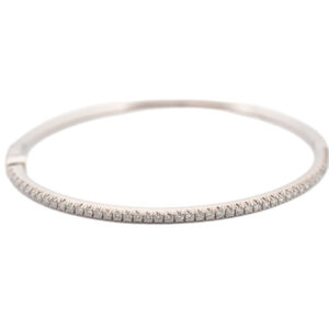 Tiffany & Co 18K .73ct Diamond Bangle Bracelet