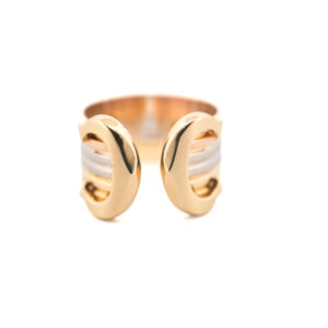 Cartier Vintage 18K Double C de Cartier Ring