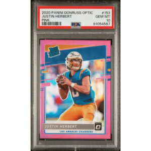 2020 Panini Donruss Optic Pink Justin Herbert Rookie PSA 10