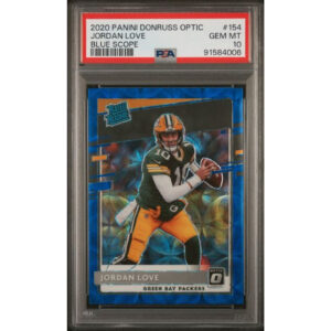 2020 Panini Donruss Optic Jordan Love RC Blue Scope PSA 10