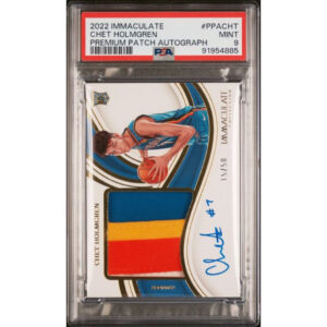 2022 Immaculate Chet Holmgren Premium Patch /50 PSA 9