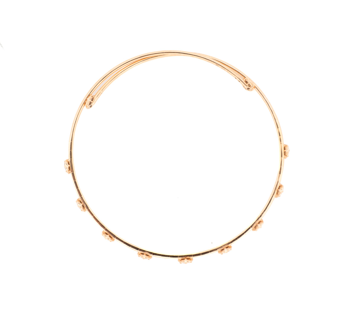 18K Yellow Gold Pasquale Bruni Figlia Dei Fiori 1.7ct Diamond Choker Necklace - Image 3