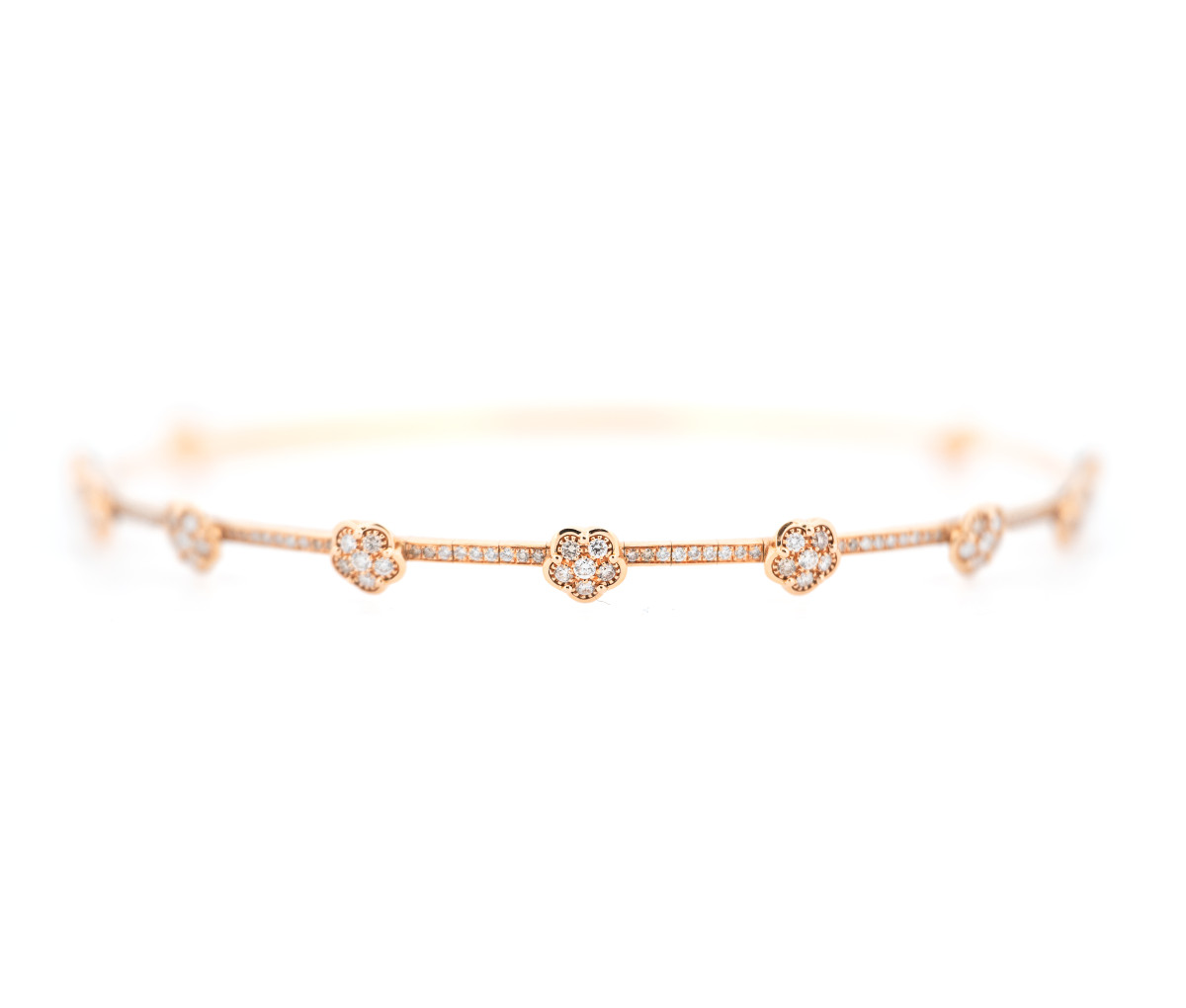 18K Yellow Gold Pasquale Bruni Figlia Dei Fiori 1.7ct Diamond Choker Necklace