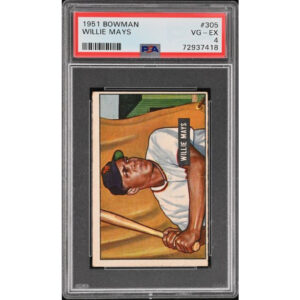 1951 Bowman Willie Mays Rookie #305 PSA 4