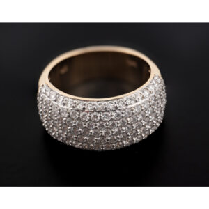 14K Yellow Gold 1.19 cttw Pave Set Diamond Band