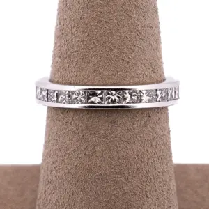 Platinum 1.82ct Princess Cut Diamond Eternity Band Princess