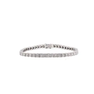 Platinum Omate Style Diamond Tennis Bracelet