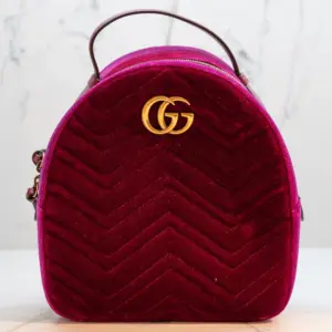 Gucci Purple Velvet Marmont Backpack