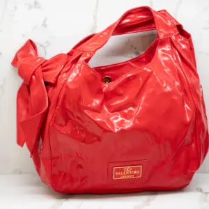 Valentino Red Patent Leather Hobo