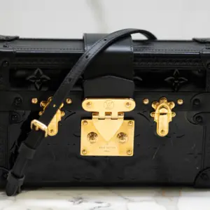 Louis Vuitton Black Vernis Leather Petite Malle Crossody