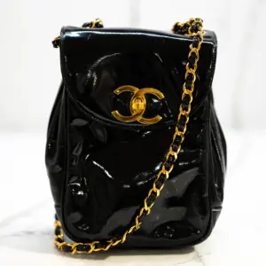Chanel Vintage Patent Leather Mini Crossbody