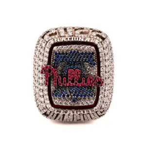 2022 Phillies NL Championship Ring: 10K, Diamond, Sapphire, and Ruby