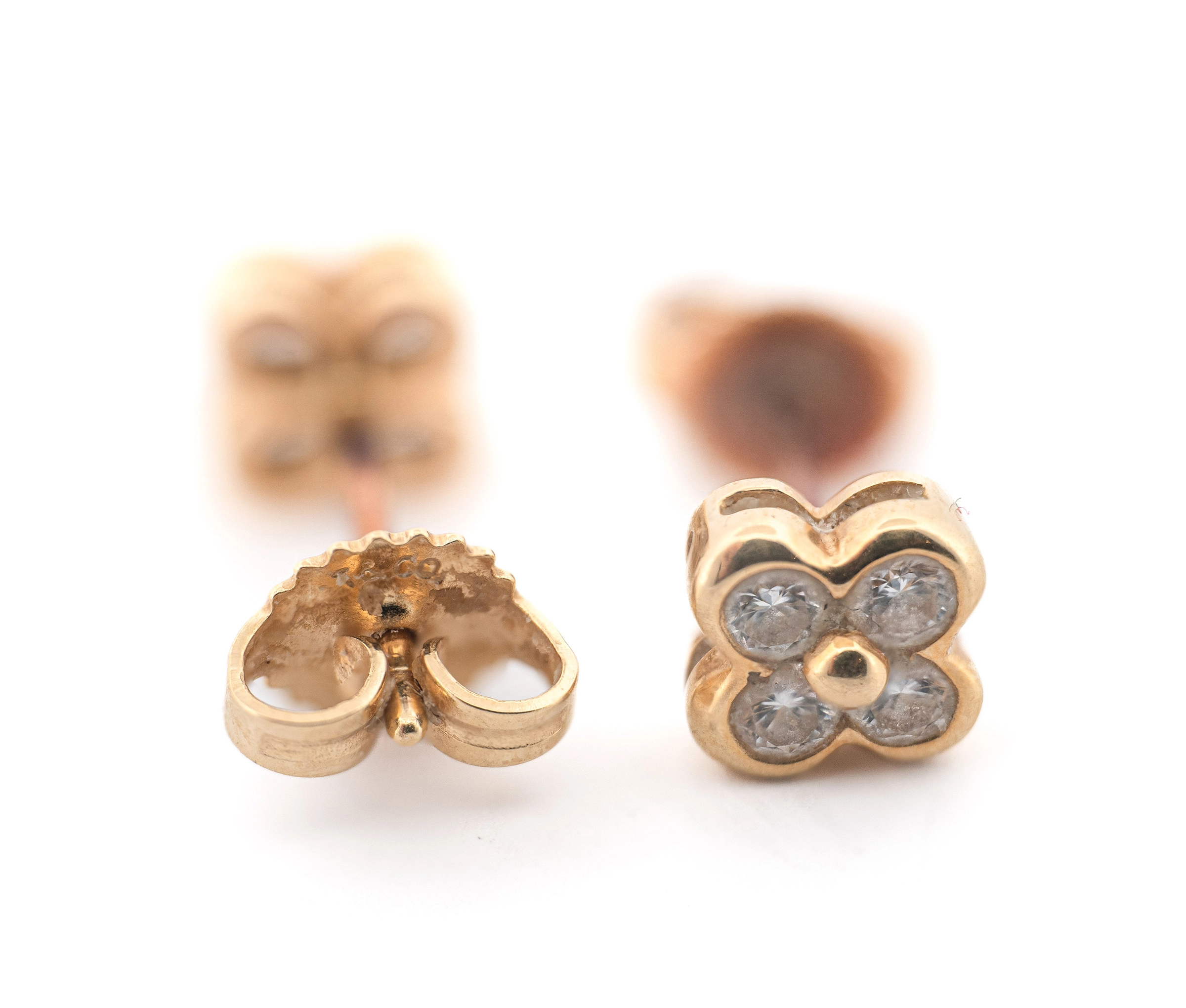 Tiffany & Co. Diamond Flower Earrings - Image 3