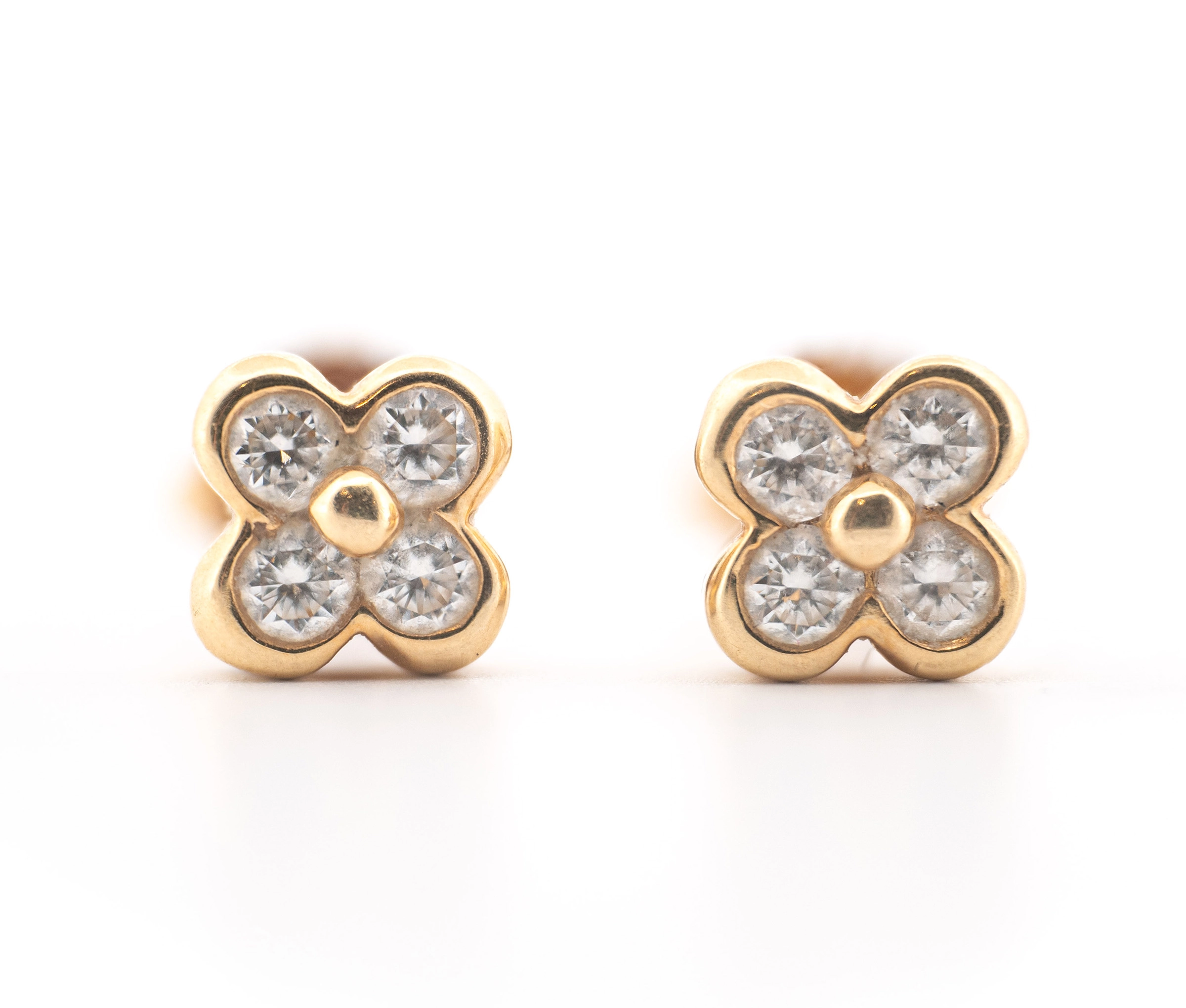 Tiffany & Co. Diamond Flower Earrings - Image 2
