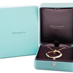 18k Rose Gold Tiffany and Co T1 Circle Pendant