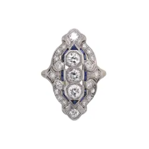 Women's Antique Platinum 1.00ct Diamond Ring