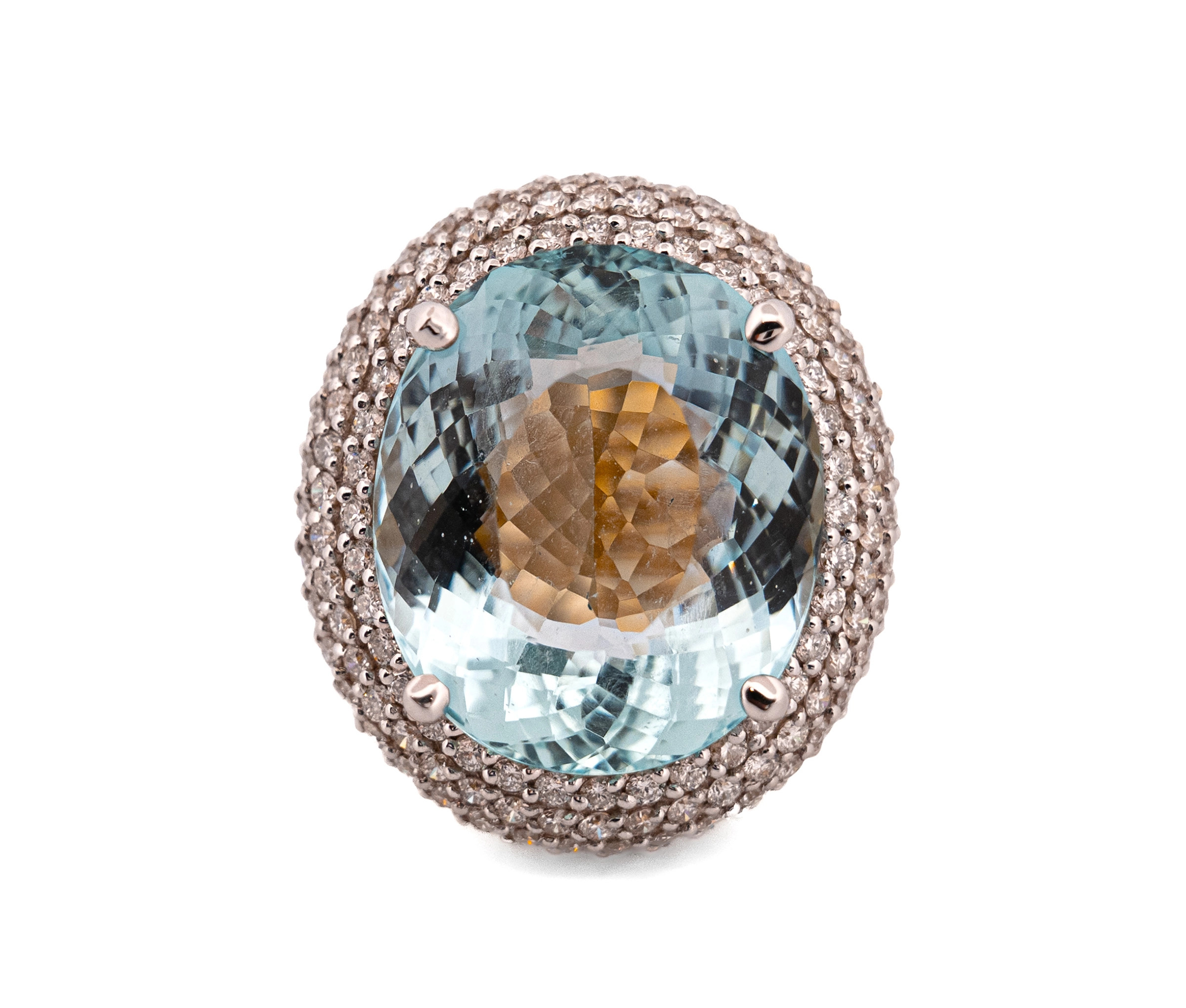 Gemstone 18K 25.32ct CTW Oval Aquamarines