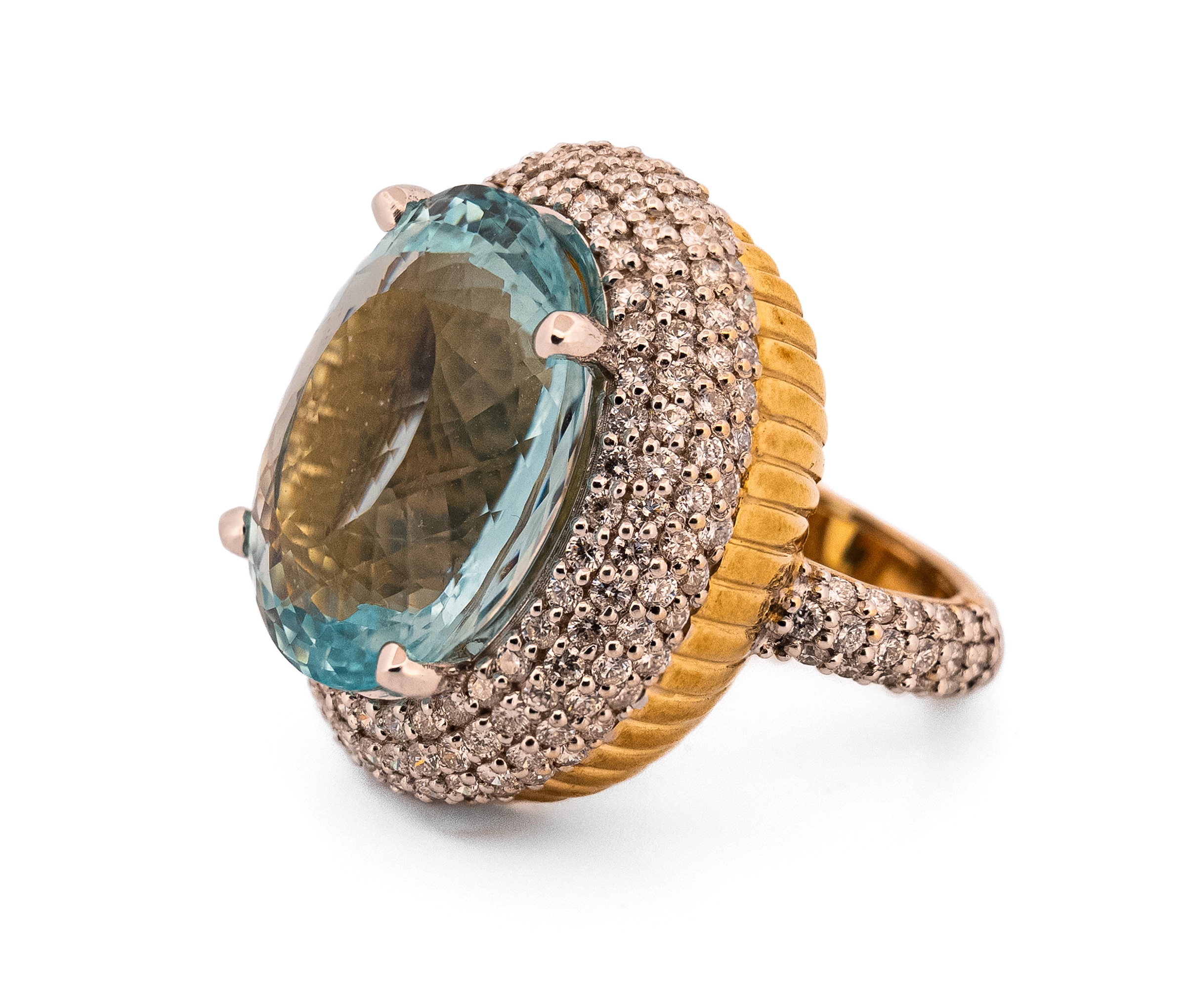 Gemstone 18K 25.32ct CTW Oval Aquamarines - Image 3