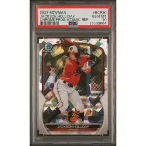 2023 Chrome Prospects Atomic Refractor Jackson Holliday Bowman PSA 10