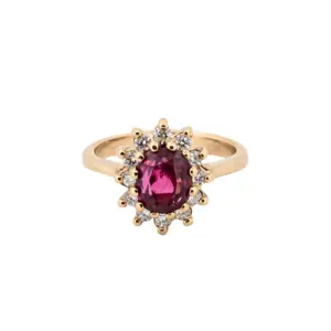 Gemstone 18K  CTW Cushion Rubys