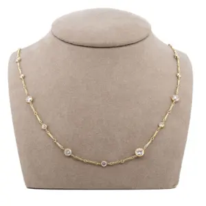 18K Yellow Gold 4.7cttw. Diamonds by the Yard Necklace