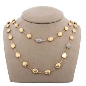 Marco Bicego 18K Siviglia Diamond & Bean Necklace