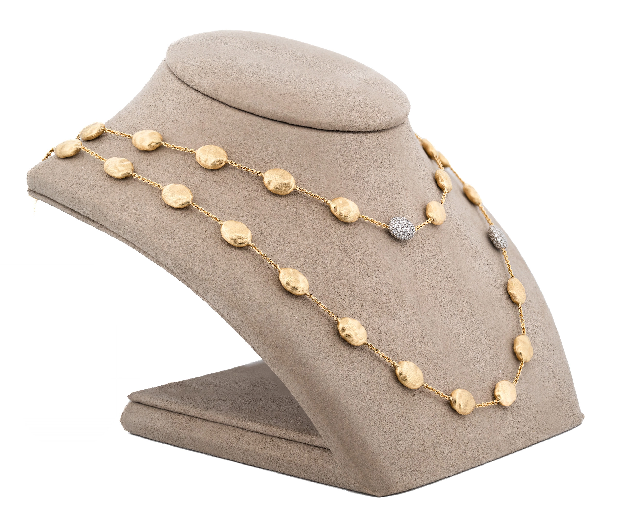 Marco Bicego 18K Siviglia Diamond & Bean Necklace - Image 3