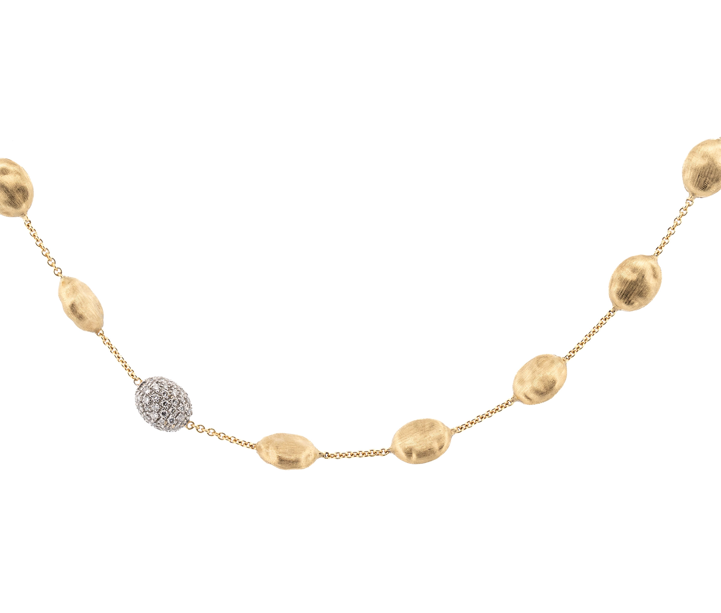 Marco Bicego 18K Siviglia Diamond & Bean Necklace - Image 2