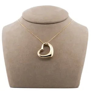 Tiffany & Co. 18K Elsa Peretti Open Heart Pendant Necklace