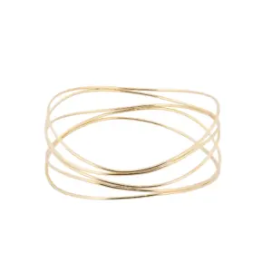 Tiffany & Co. 18K Yellow Gold Elsa Peretti Wave Five Row Bangle