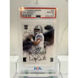 2016 Panini Honors Dak Prescott Autograph RC /99 PSA 10