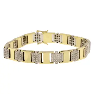 14K Yellow Gold Authentic Diamond Simon G. H Link Bracelet