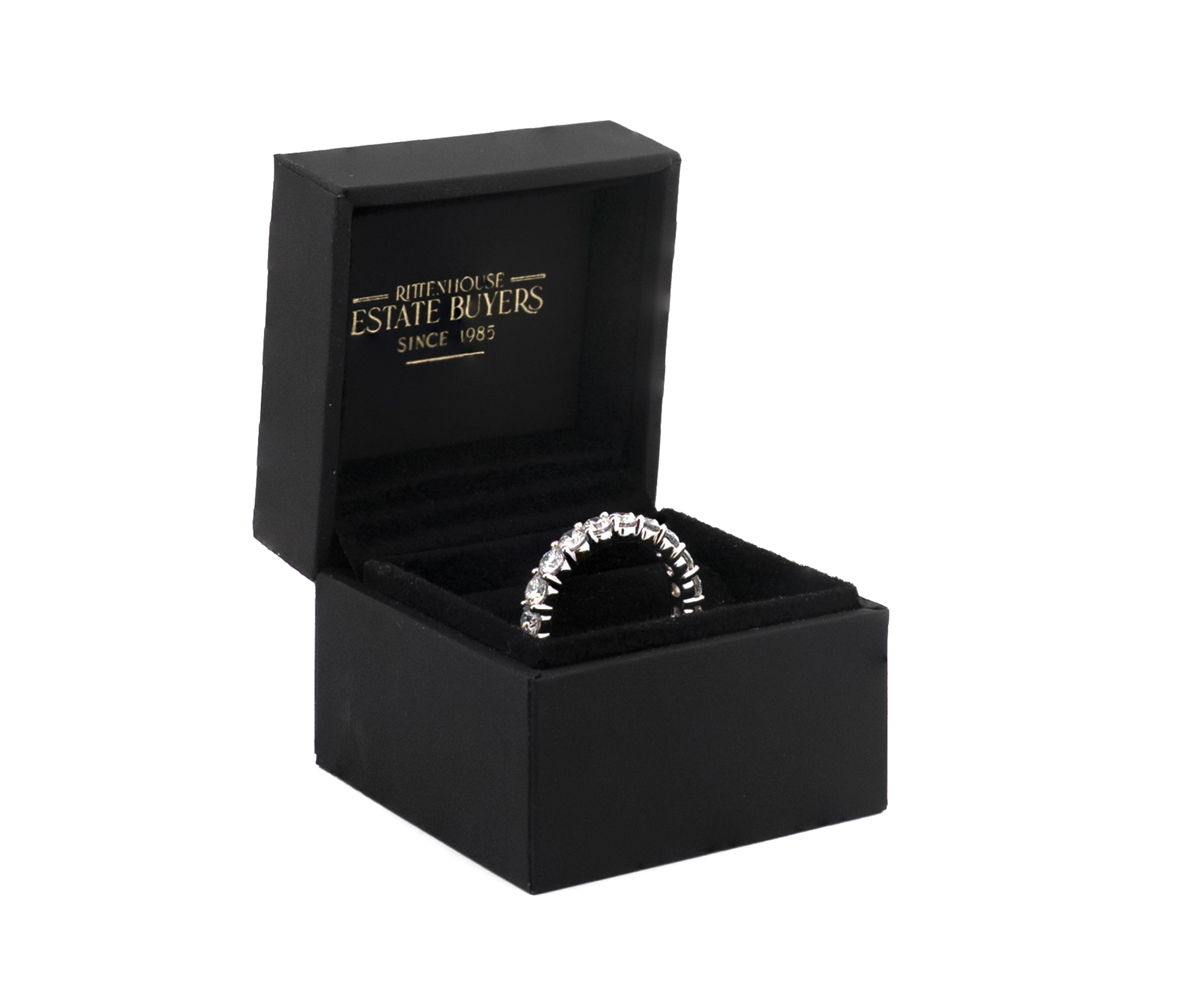 14KT White Gold 3.18 CTTW Lab Grown Diamond Eternity Band Ring - Image 5
