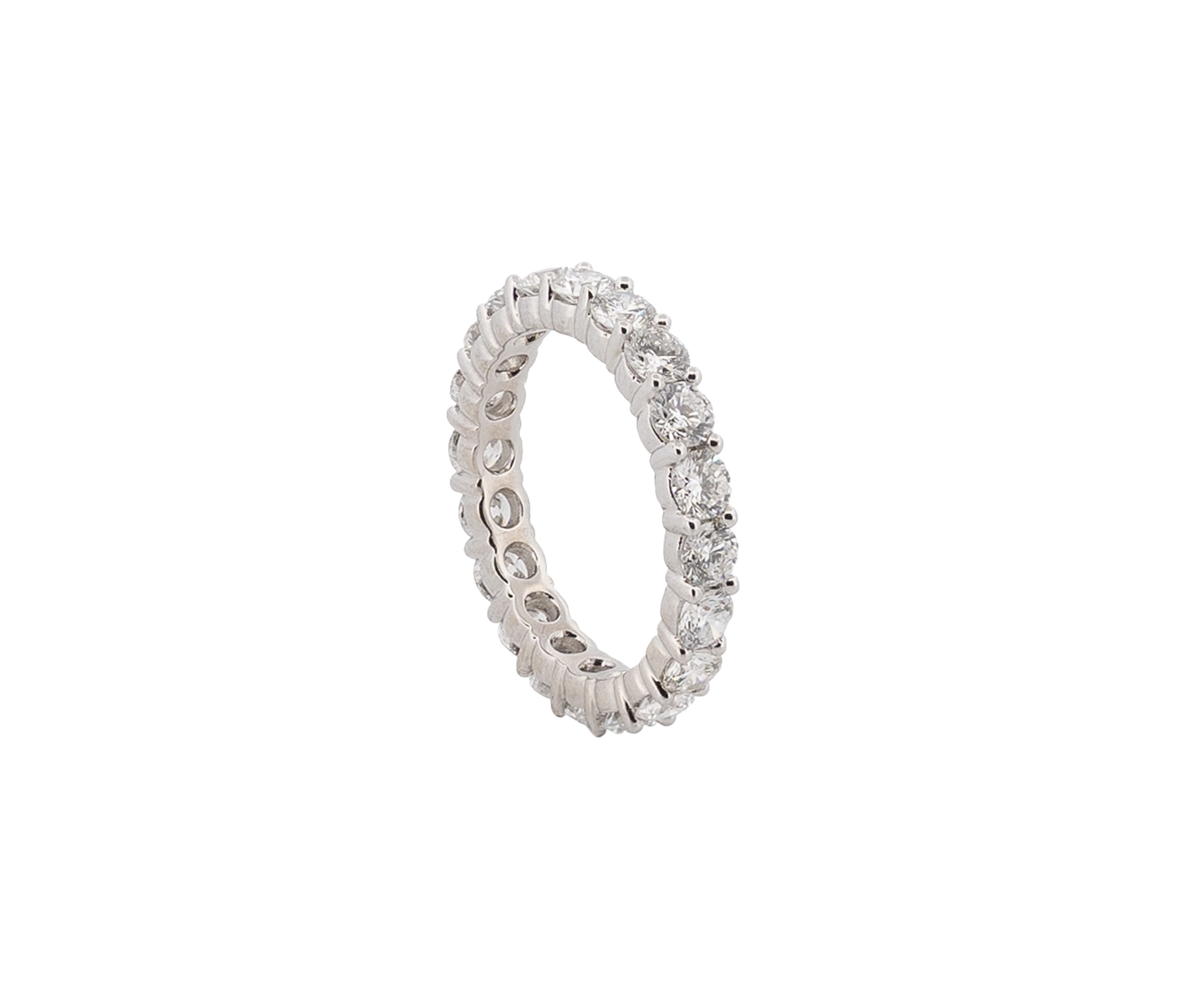 14KT White Gold 3.18 CTTW Lab Grown Diamond Eternity Band Ring - Image 2