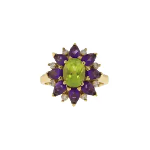 Gemstone 14K 3.14 CTW Oval Peridots