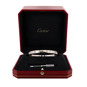 Cartier Love Bracelet 18K White Gold Size 19
