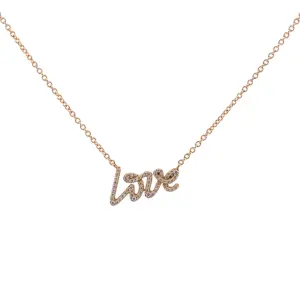18K Rose Gold Tiffany & Co. Paloma Picasso Graffiti Diamond Love Necklace