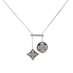 Louis Vuitton 18K White Gold Diamond Blossom Necklace