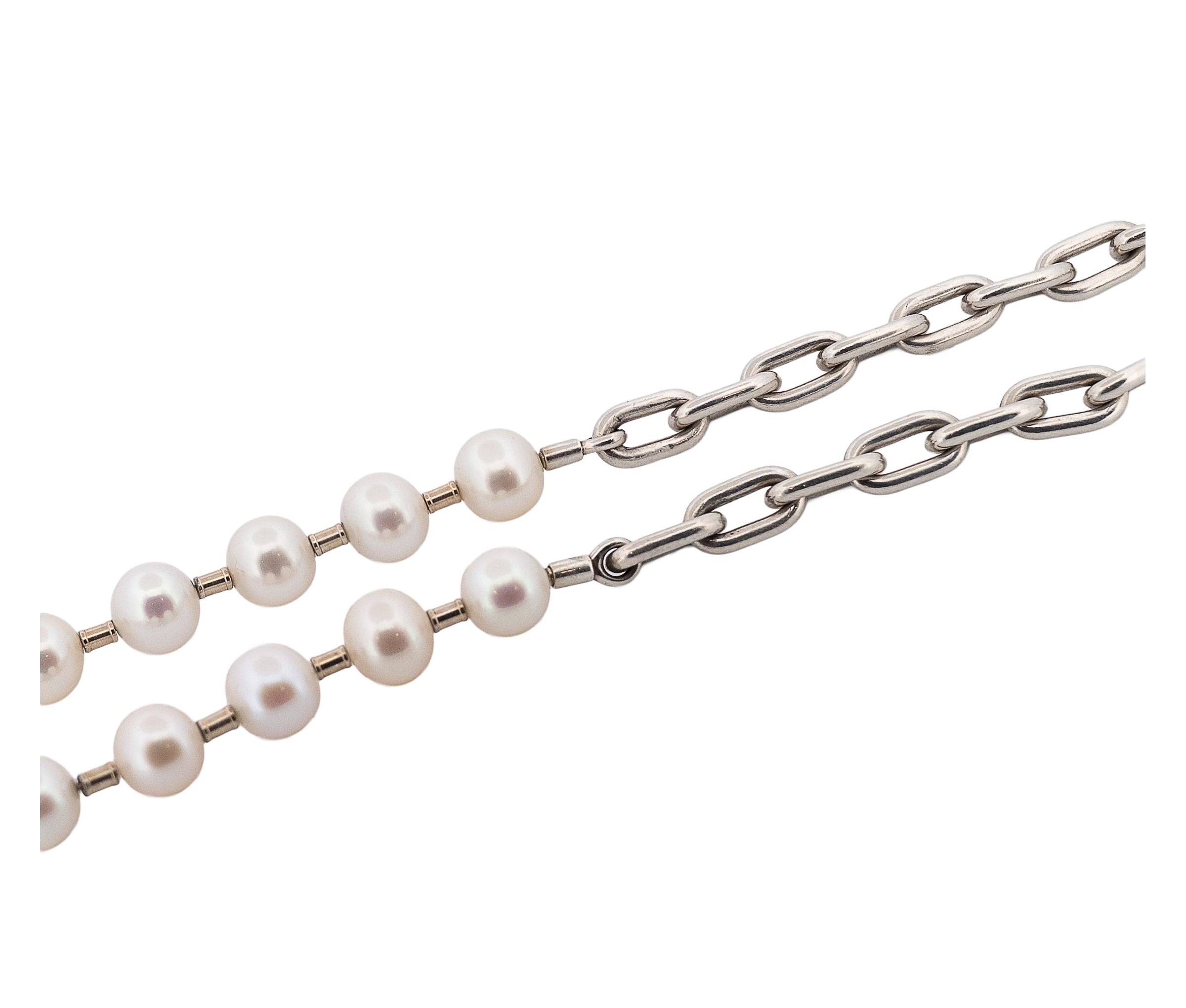 Tiffany and Co Tiffany HardWear Pearl Lock Necklace in Sterling Silver - Image 3