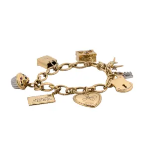 18K Tiffany & Co. Multi Charm Link Bracelet