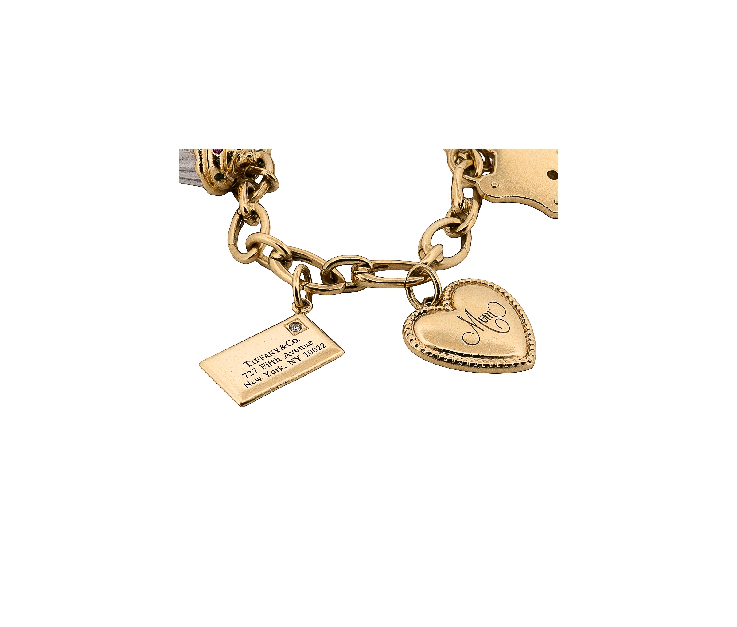 18K Tiffany & Co. Multi Charm Link Bracelet - Image 3