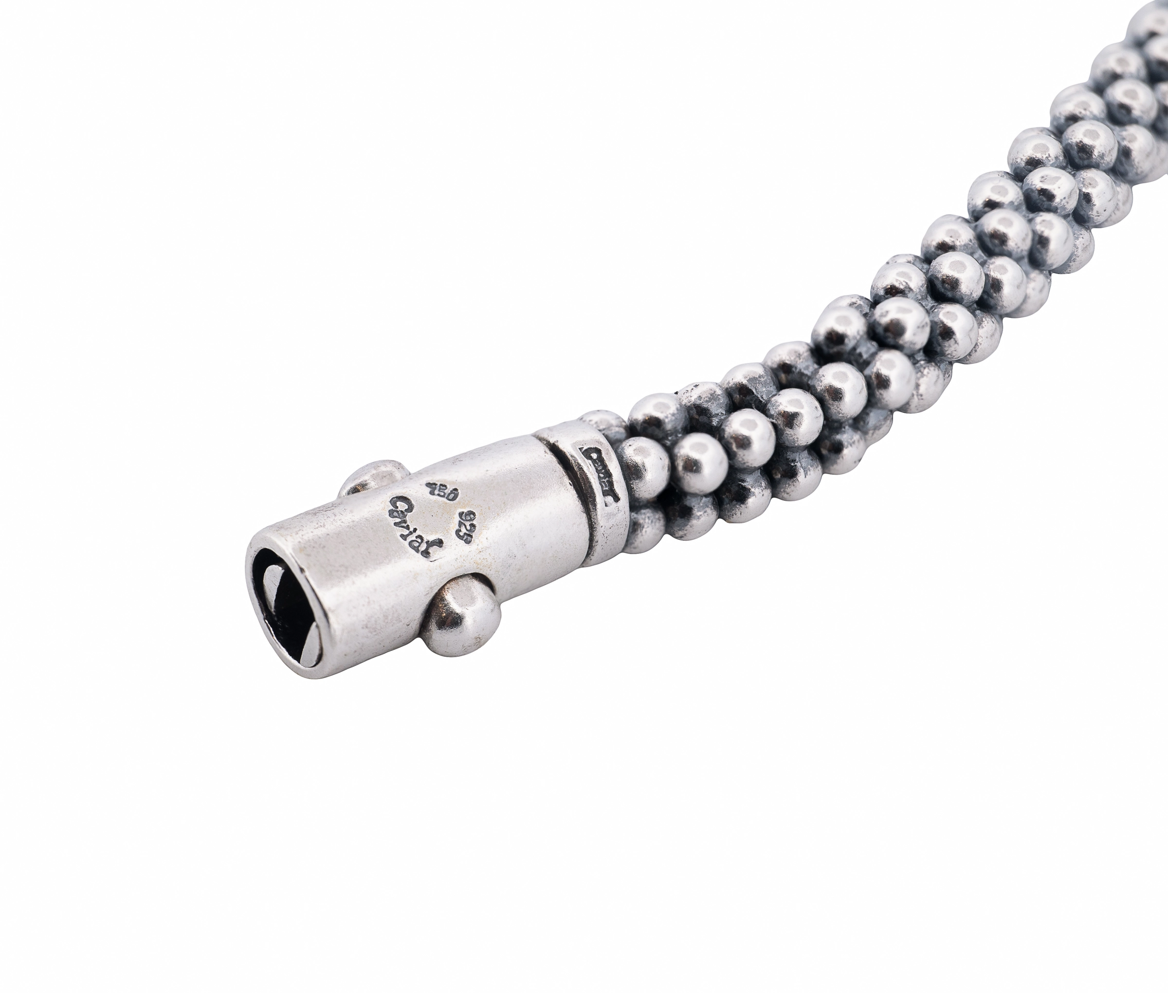 Lagos Caviar Sterling Silver and 18K Yellow Gold Signature Bracelet 7mm - Image 5