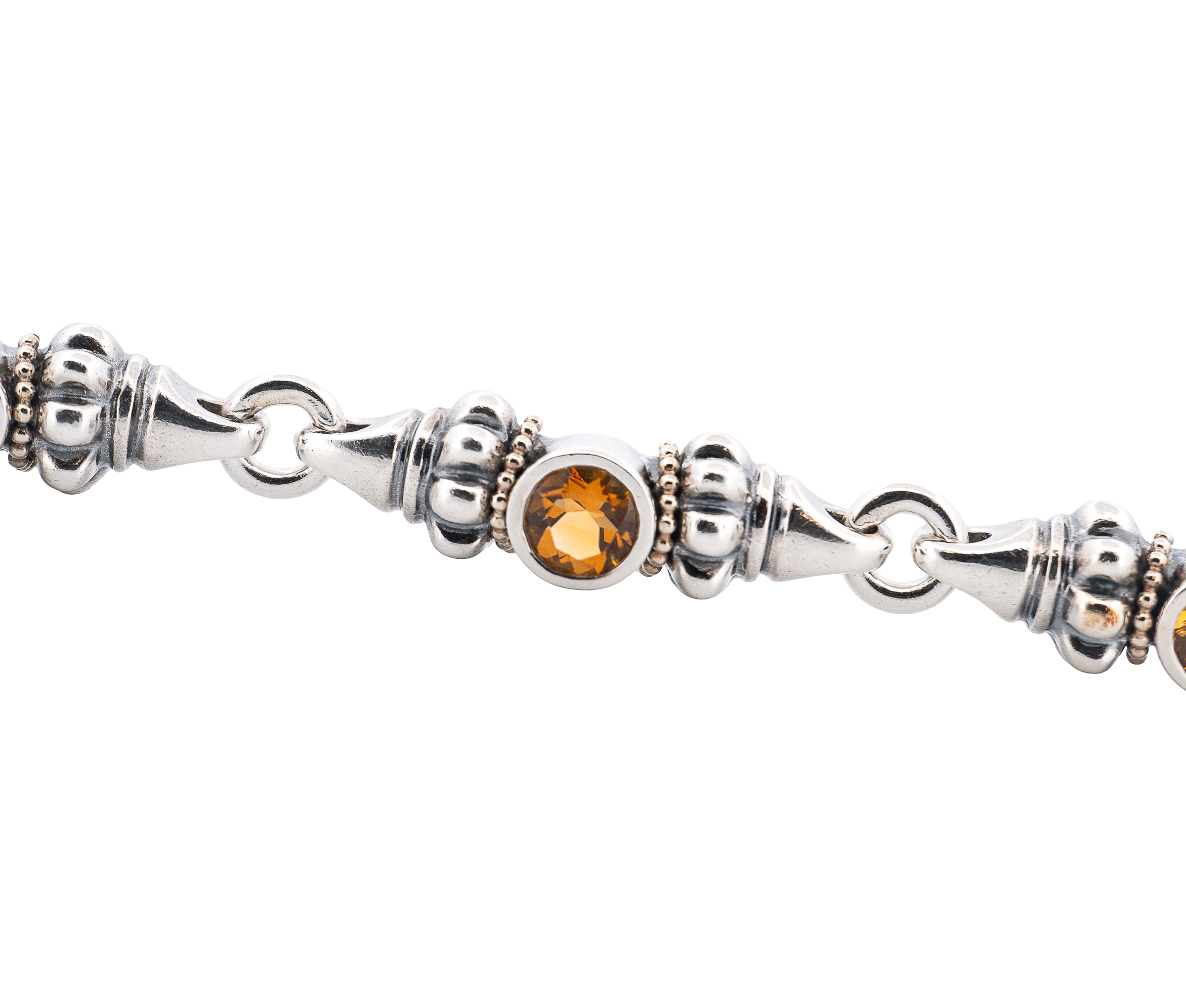 Lagos Caviar Sterling Silver and 18K Yellow Gold Glacier Citrine Bracelet - Image 2