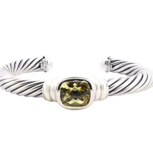 David Yurman 14K Gold, Sterling, & Lemon Citrine Bracelet