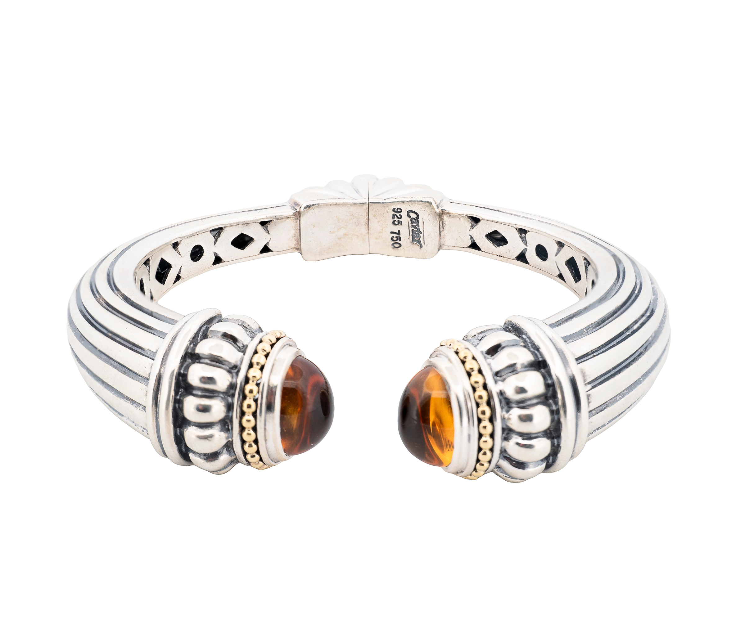 Lagos Caviar Sterling Silver & 18K Yellow Gold Rittenhouse Citrine Bracelet - Image 2