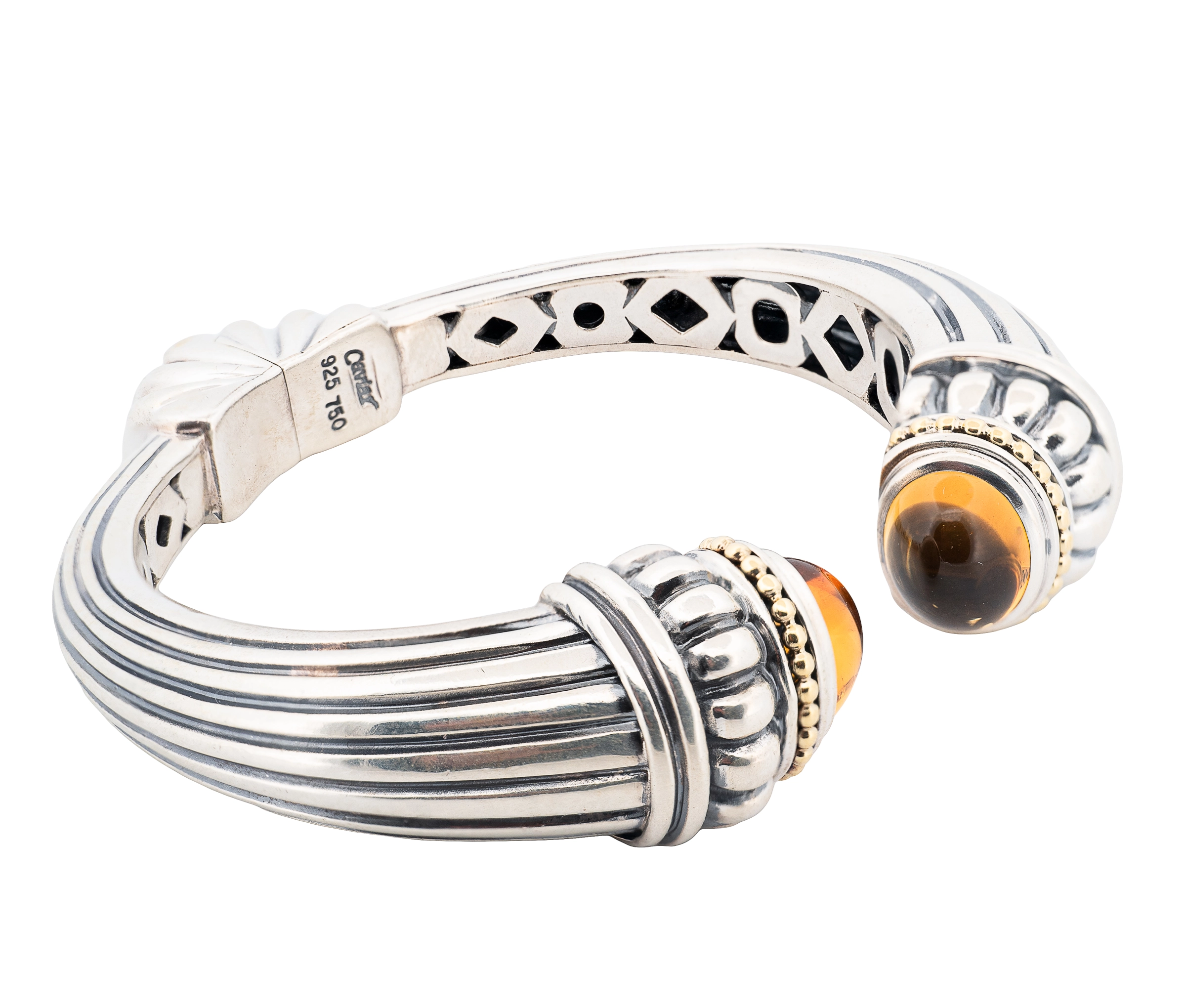 Lagos Caviar Sterling Silver & 18K Yellow Gold Rittenhouse Citrine Bracelet - Image 3