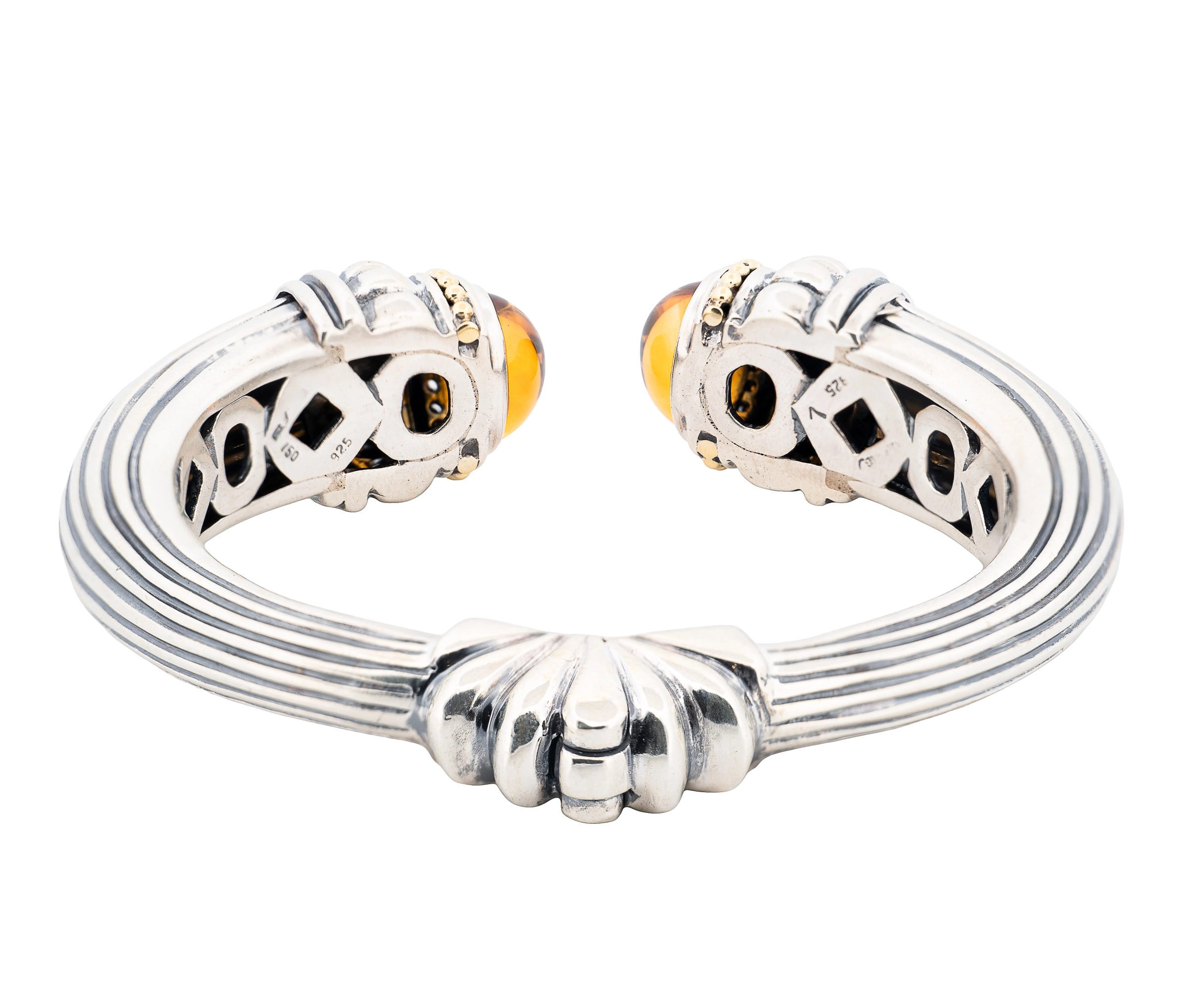 Lagos Caviar Sterling Silver & 18K Yellow Gold Rittenhouse Citrine Bracelet - Image 5