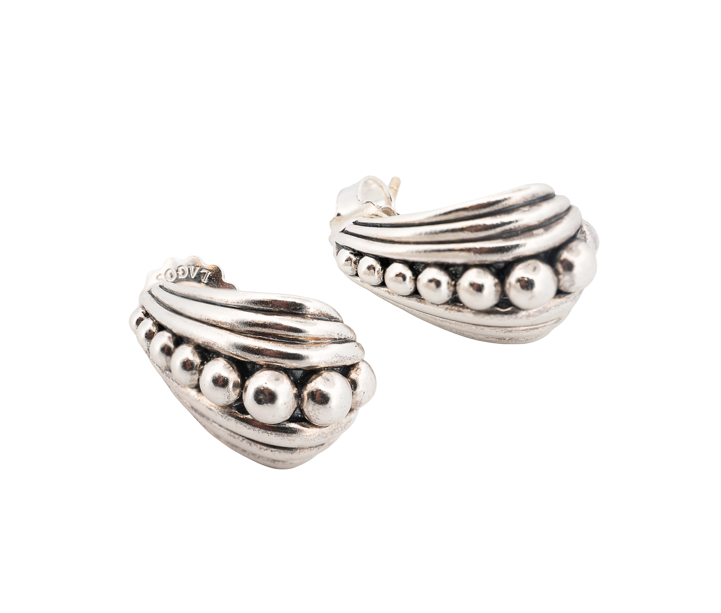 Lagos Caviar Sterling Silver Bead Earrings - Image 3