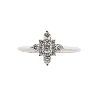 Tiffany & Co. Platinum Diamond Starburst Ring