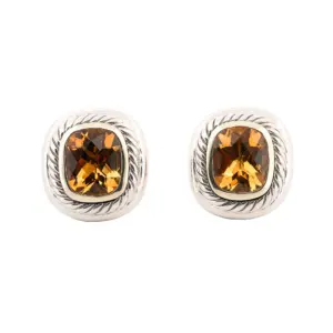 David Yurman 14k Gold, Sterling, & Citrine Clip on Earrings
